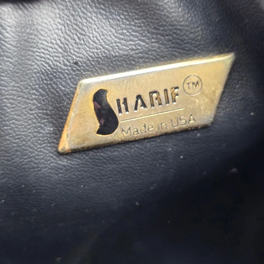 Vintage Sharif‎ Crossbody Bag Patchwork Leather Suede Brown Black Snake USA 80s